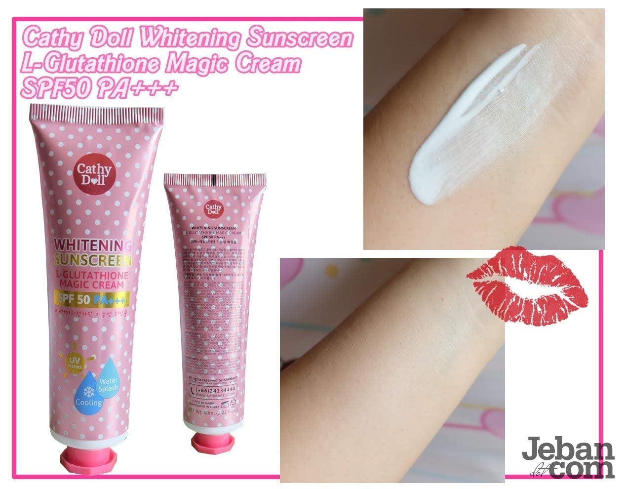 Cathy Doll L-Glutathione Magic Cream SPF 50 Whitening Sunscreen 138ml Beauty & Personal Care Cathy Doll