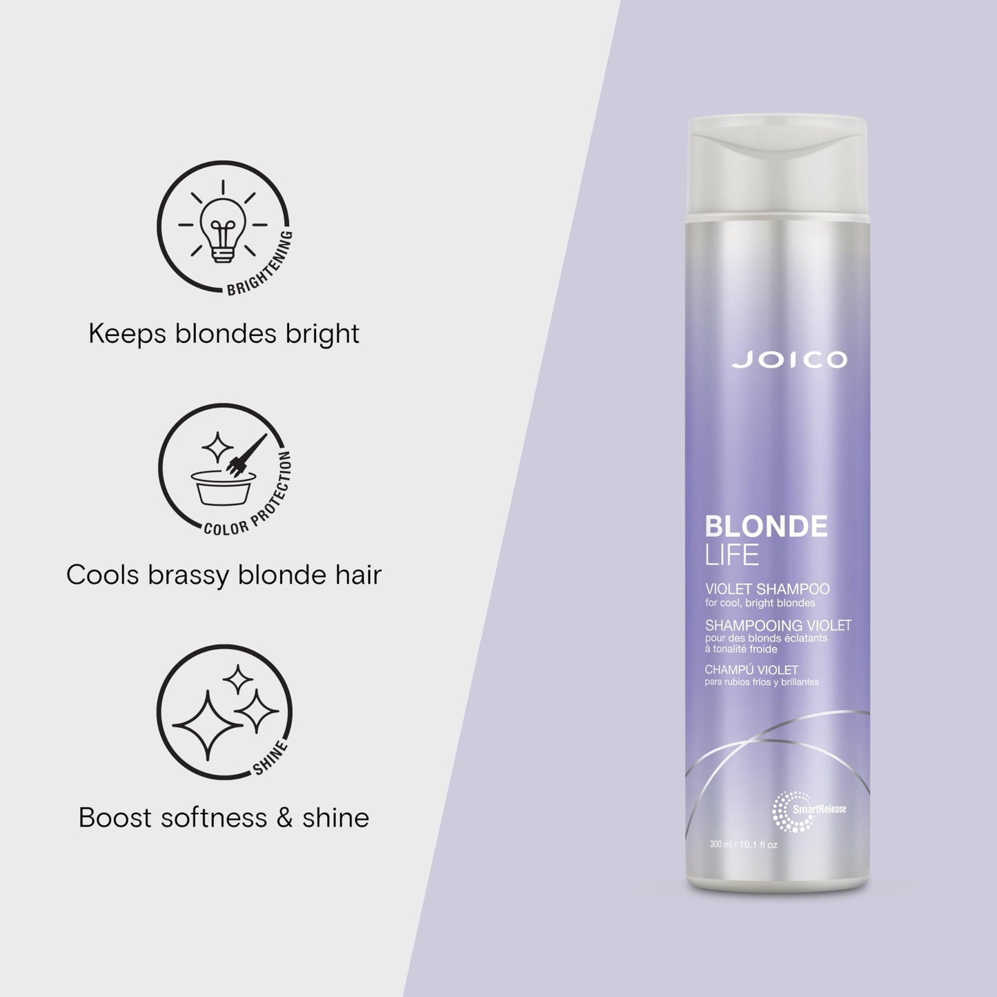 Joico Blonde Life Violet Shampoo | For Cool & Bright Blonde Hair | Neutralize Brassy Tones | Banish Yellow Tones | Boost Shine | Sulfate Free | Beauty & Personal Care Joico