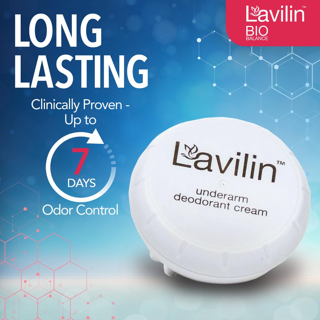Lavilin Bio Balance Underarm Deodorant Cream, Up to 7 Days Odor Free (2 Pack) Beauty and Personal Care Lavilin