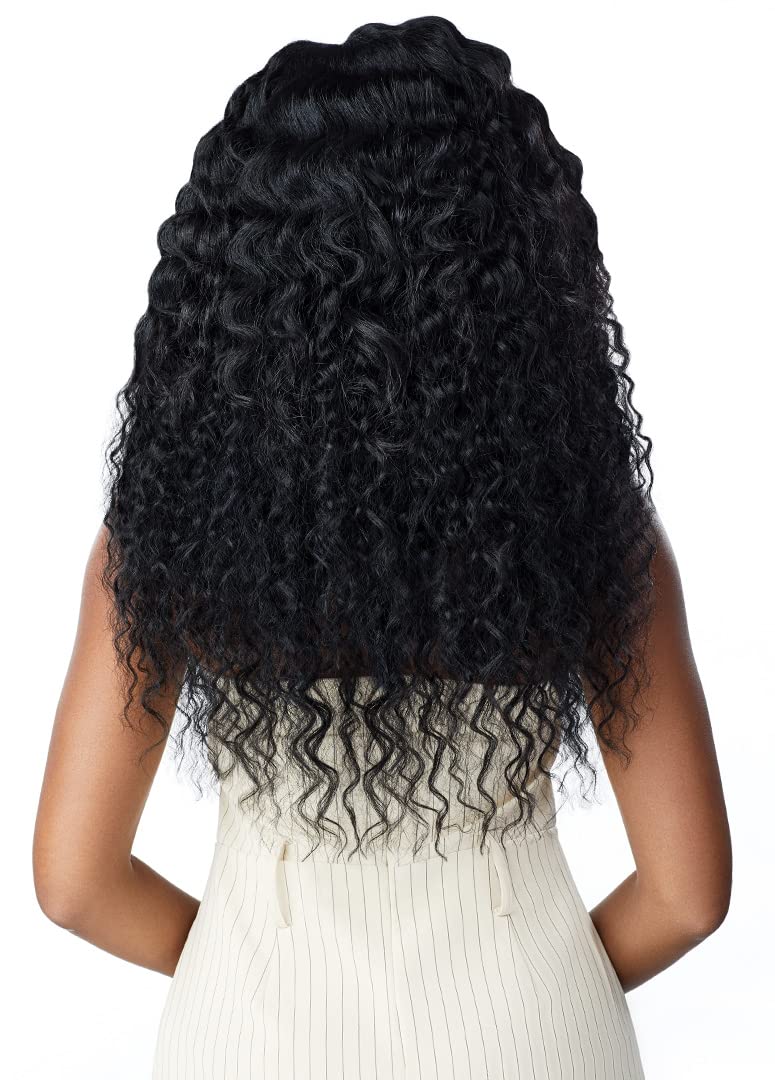 Outre Big Beautiful Hair Clip-In- 9PCS - Peruvian Wave 18" (NATURAL BLACK)