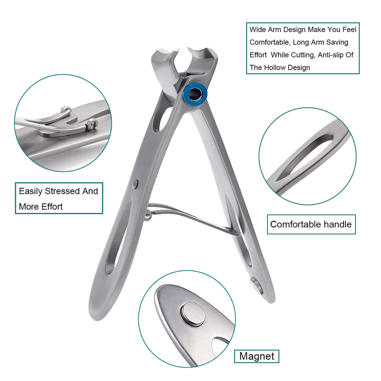 VOGARB Large and Small Nail Clippers Set, Toenail Clippers for Thick Toenails, Wide Jaw Opening Heavy Duty Stainless Steel Toe Nail Clippers Beauty & Personal Care VOGARB