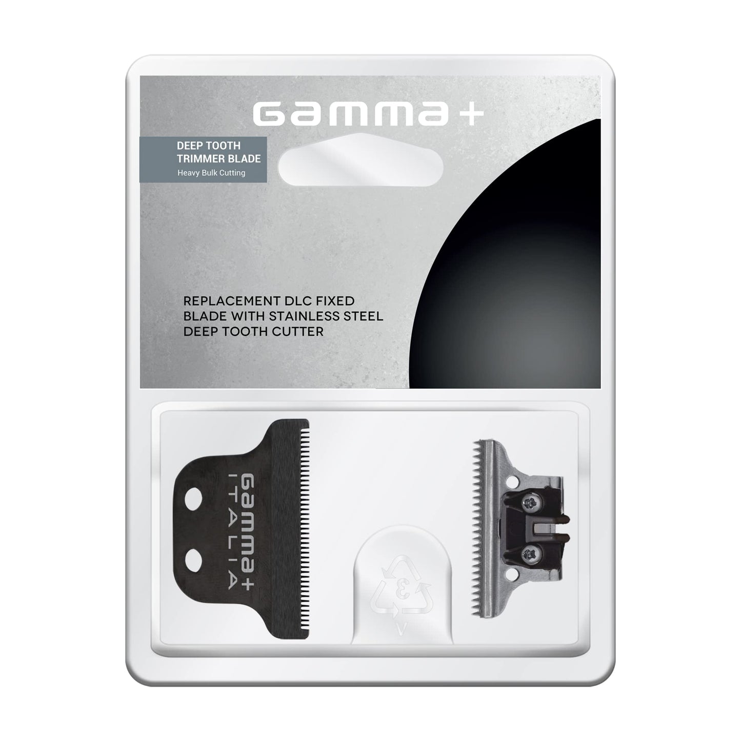 GAMMA+ Replacement Classic Fixed Black Diamond Carbon DLC with Stainless Steel Deep Tooth Cutter Trimmer Blade Set Beauty and Personal Care GAMMA+