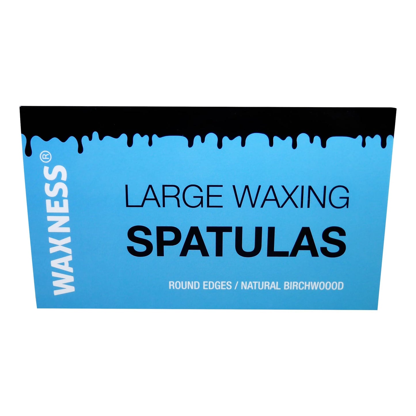 Waxness Wooden Waxing Spatulas 100 Pcs - Rounded Applicator Sticks, for Body & Precision Waxing, Disposable Birchwood - Professional Use Beauty and Personal Care Waxness