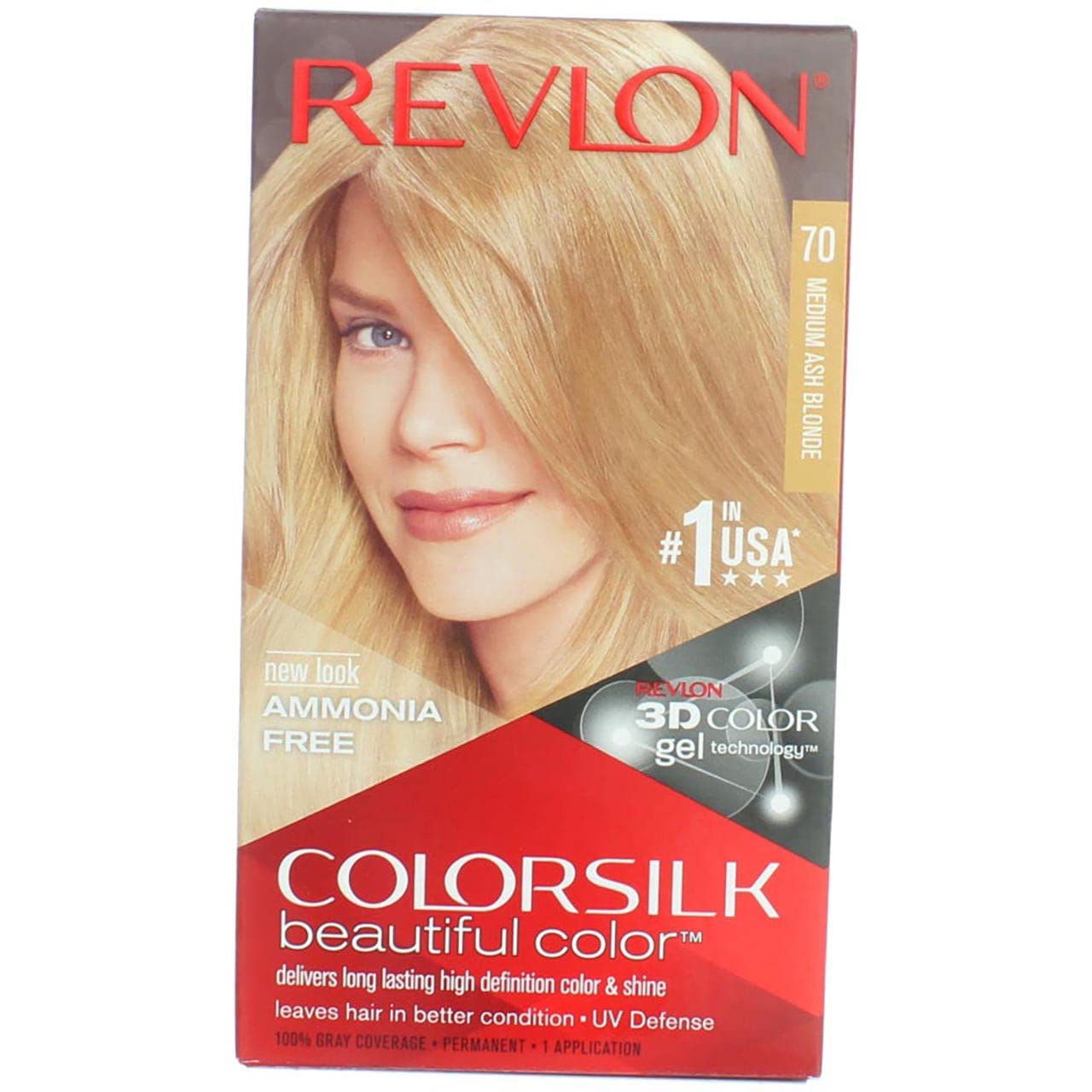 Revlon ColorSilk Hair Color 70 Medium Ash Blonde 1 Each (Pack of 11) Beauty & Personal Care Colorsilk