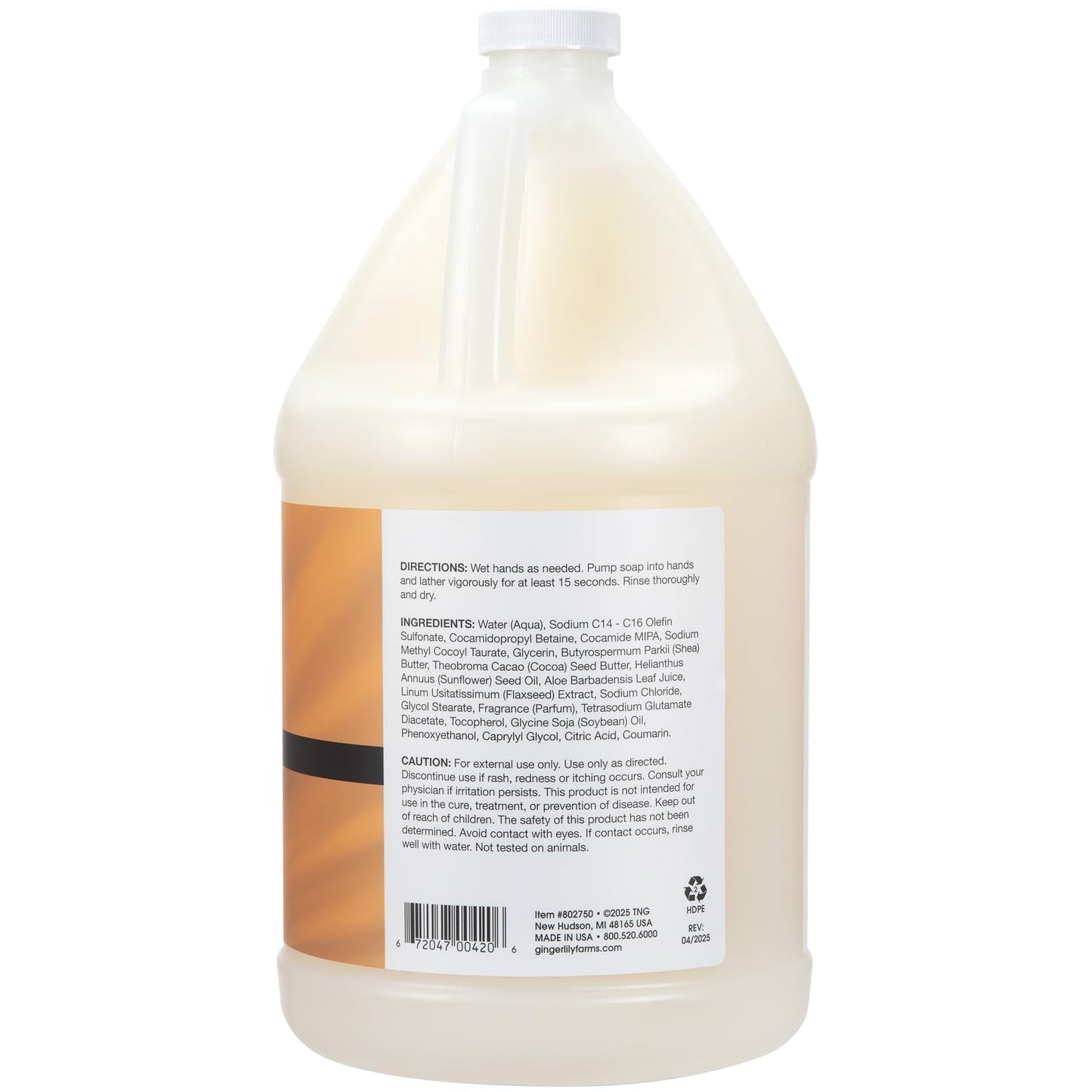 Ginger Lily Farms Botanicals Shea Indulgence Deep Hydration Liquid Hand Soap Refill, Coco Mango, 100% Vegan & Cruelty-Free, Coconut Mango Scent, 1 Beauty & Personal Care Ginger Lily Farms