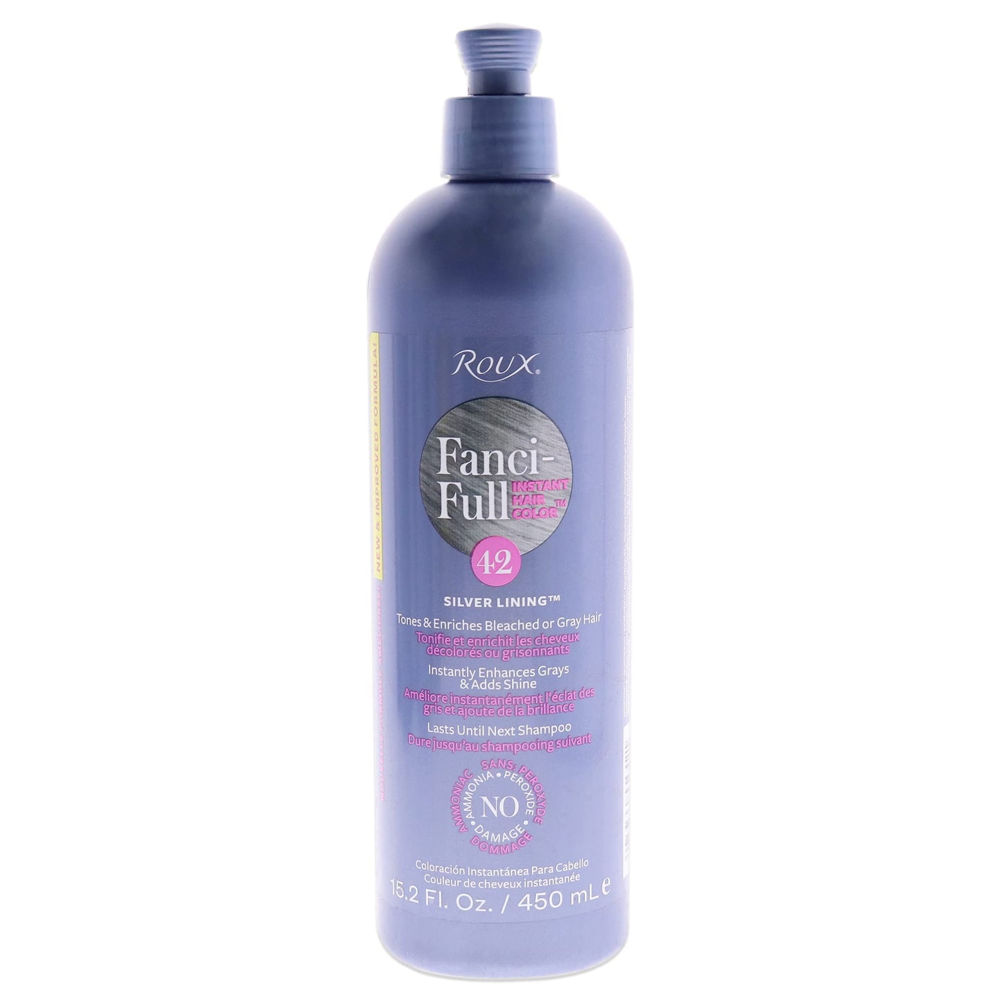 Roux, Fanci-Full Instant Hair Color Rinse, 42 Silver Lining ,Temporarily Evens Tones, Blends Away Gray, 15.2 Oz Beauty & Personal Care Roux