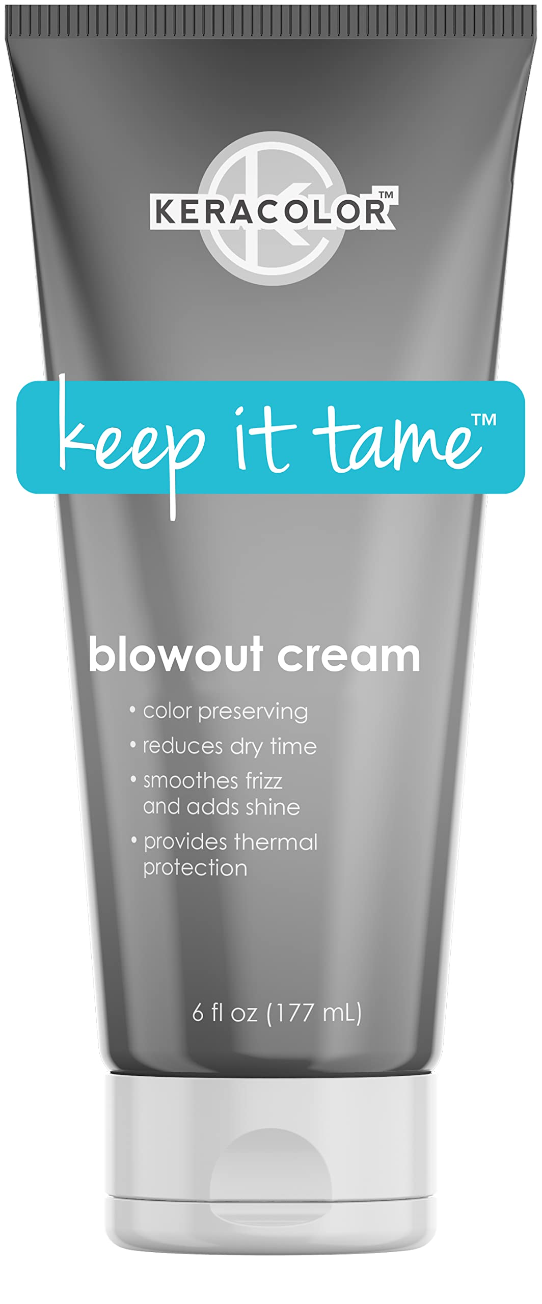 Keracolor Blowout Smoothing Cream for Hair, Color Preserving, Heat Protectant Styling Treatment, 6 Fl Oz Beauty & Personal Care KERACOLOR