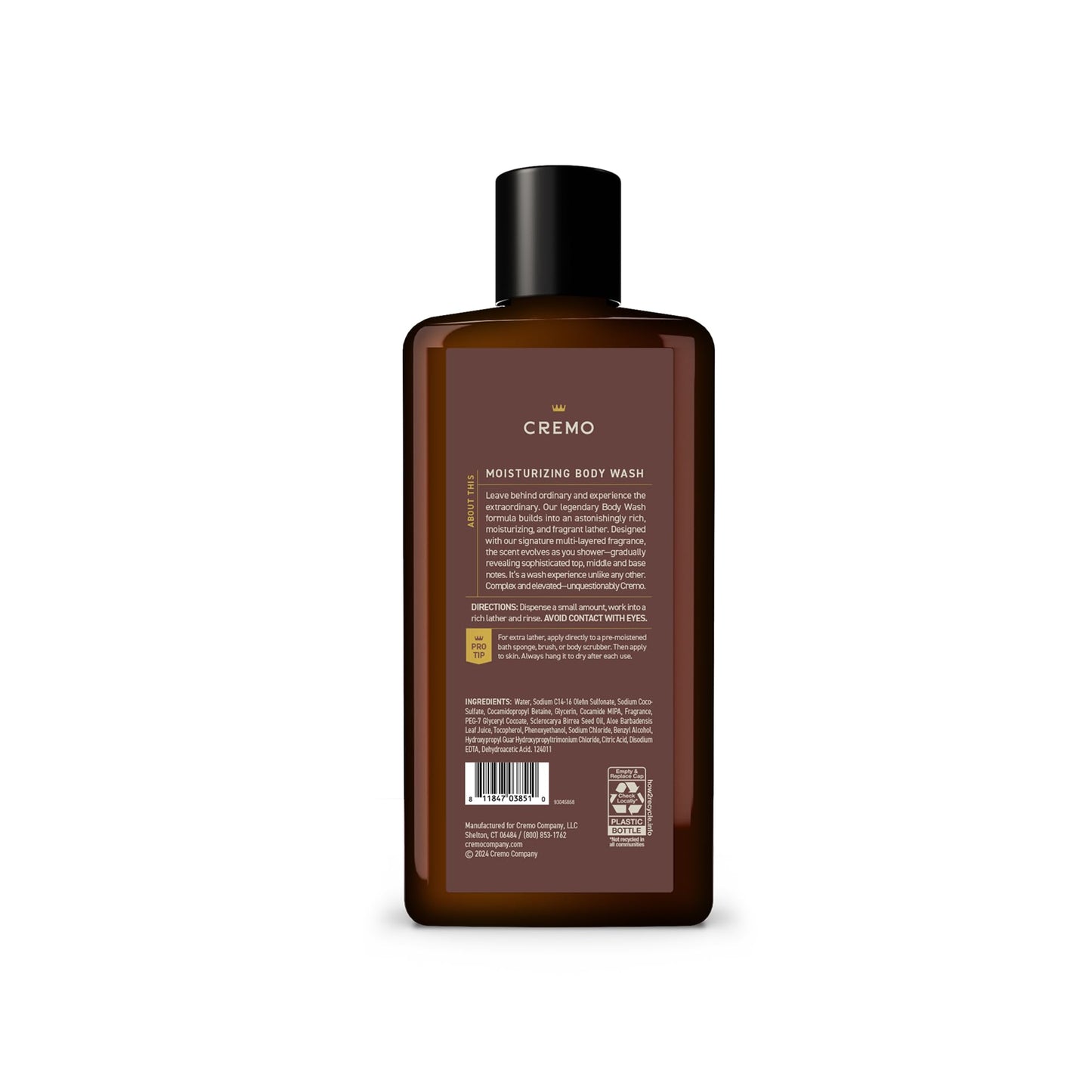 Cremo Body Wash for Men, Rich-Lathering Casked Vanilla, 16 Fl Oz Beauty & Personal Care Cremo
