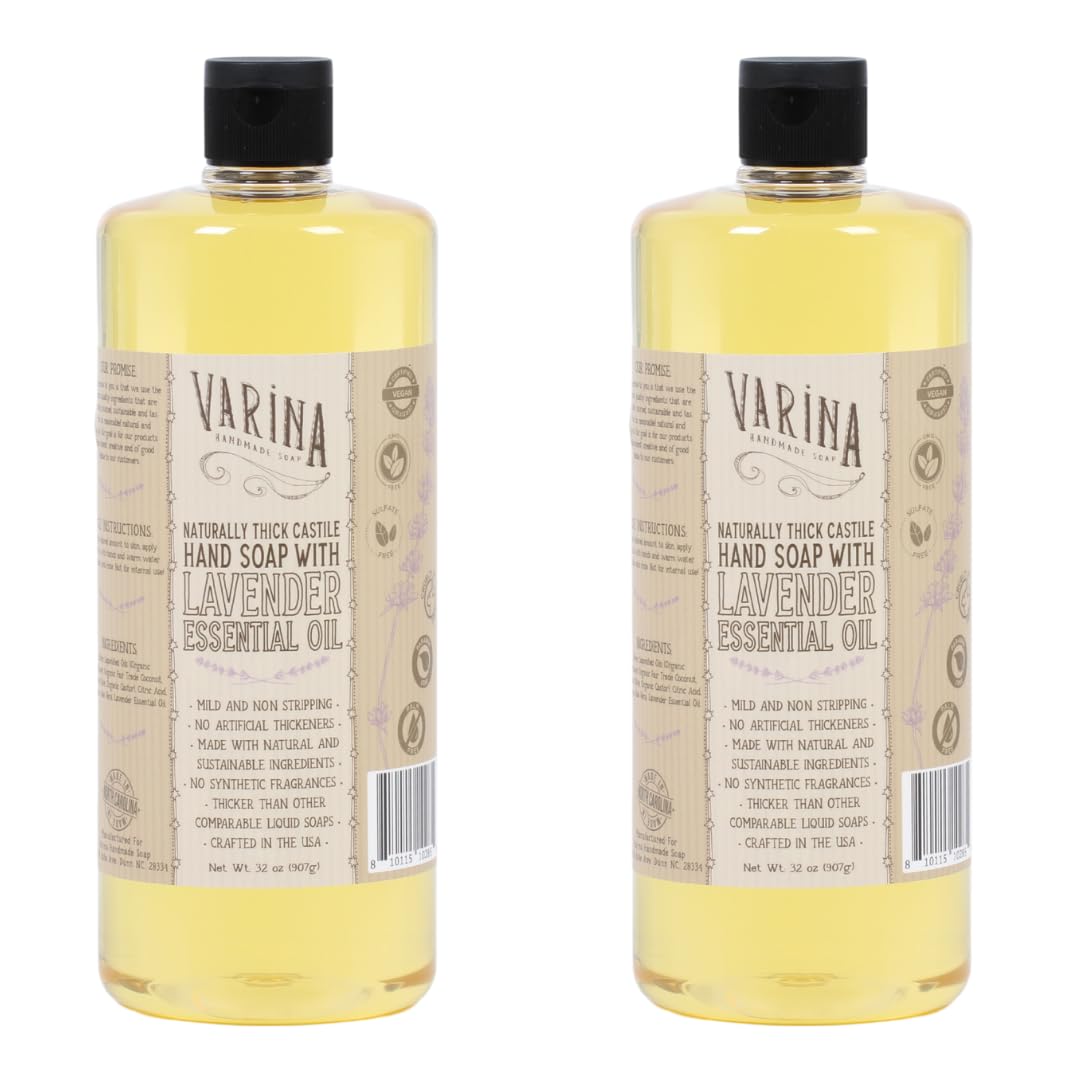 Varina Liquid Soap - Liquid Organic Castile Soap Lavender - 32oz Beauty & Personal Care Varina