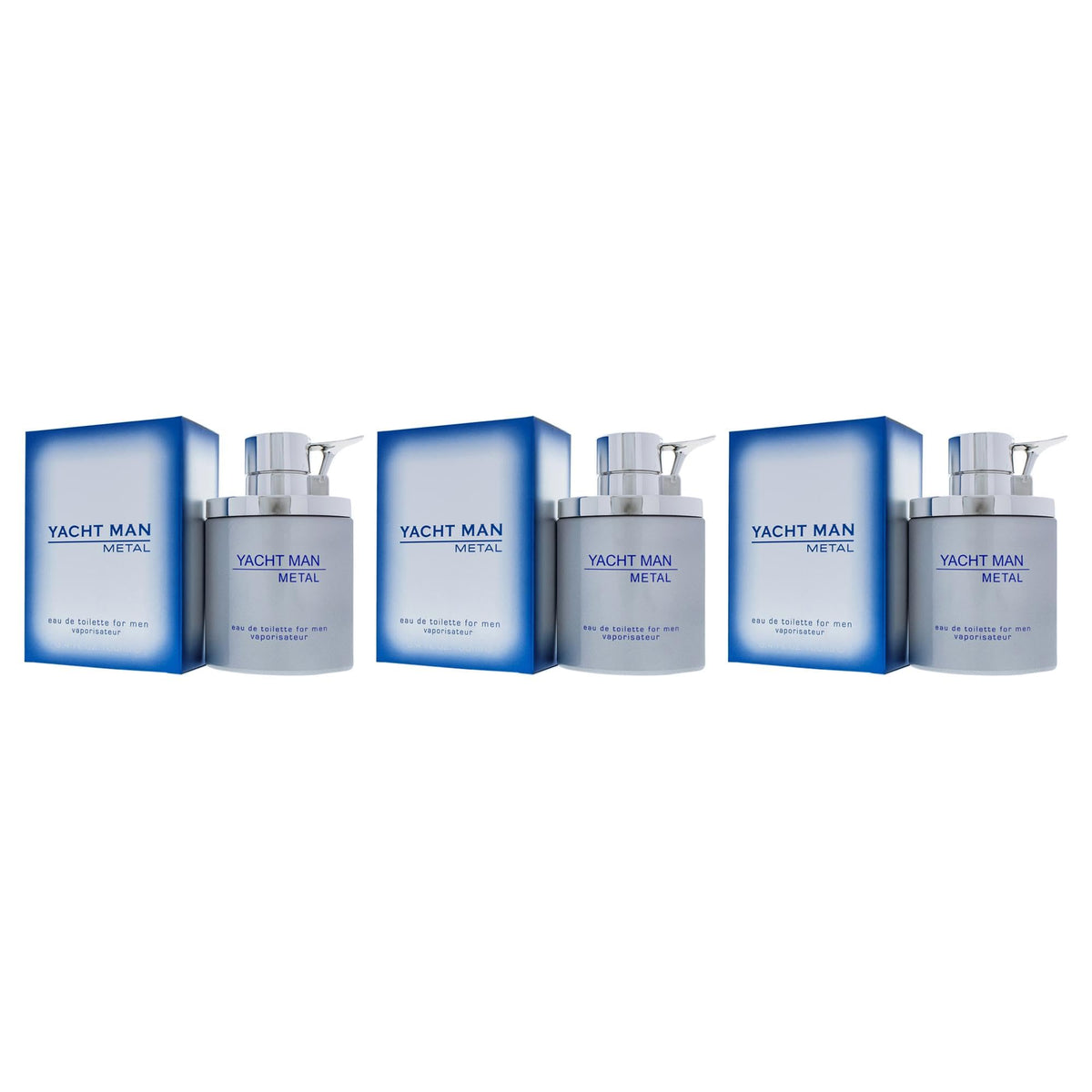 Myrurgia Yacht Man Metal EDT Spray Men 3.4 oz Pack of 3 Beauty & Personal Care Myrurgia