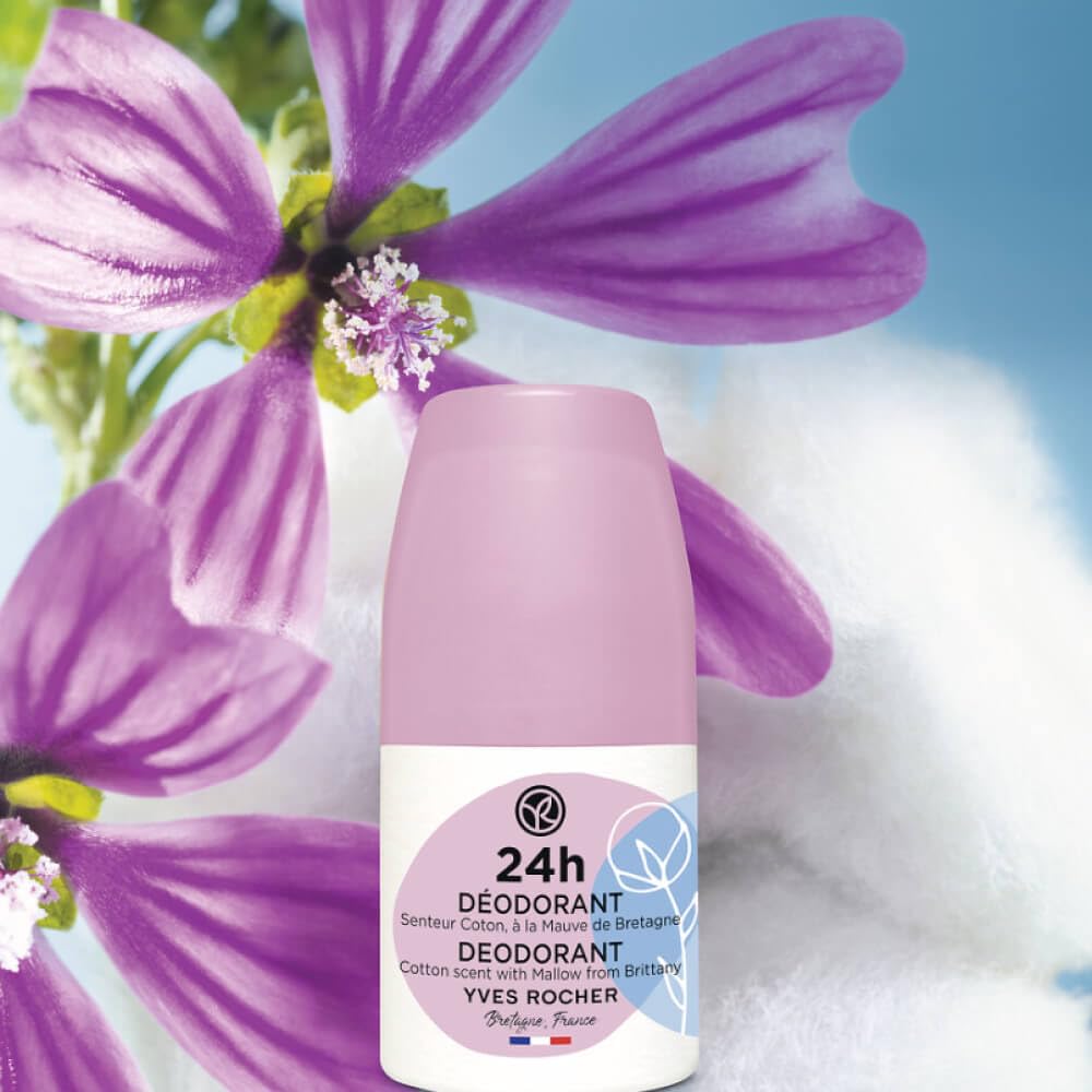 Yves Rocher Roll-on Deodorant 24 Hours Protection Cotton and Mallow for Women - 50 ml. / 1.7 fl.oz.… Beauty and Personal Care Yves Rocher