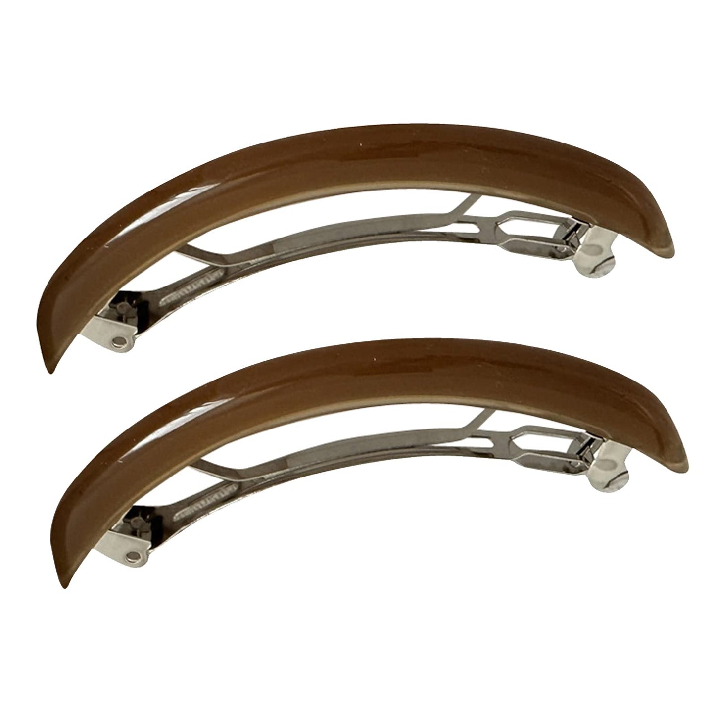 2 Pack Vivid Color Curved French Acetate Barrettes Hair Clips Metal Spring Clips Ponytail Barrette Hairstyle Hair Grip No Slip Grip Workouts Hairpins Beauty & Personal Care OFIYOU