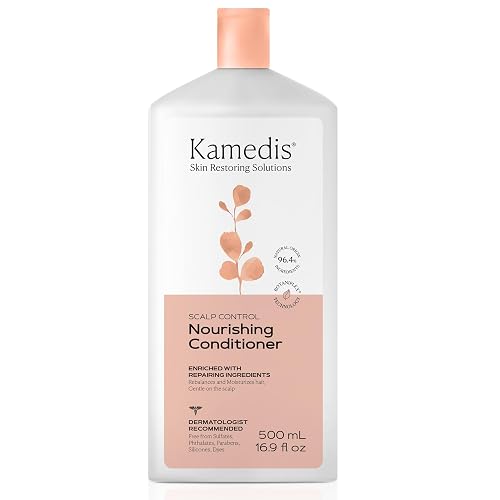 KAMEDIS Hair Conditioner Botanicals-Based. Moisturizer for Dry Damaged Hair & Sensitive Scalp. Contains Shea Butter, Coconut Oil & Argan Oil.16.9 Fl Beauty & Personal Care KAMEDIS