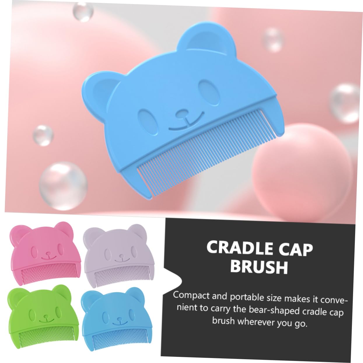 HAKIDZEL 4pcs Silicone Bath Brush Gentle Cradle Cap Scrubber for Boy Girl and Toddlers Safe Scalp Captivating Green Beauty and Personal Care HAKIDZEL