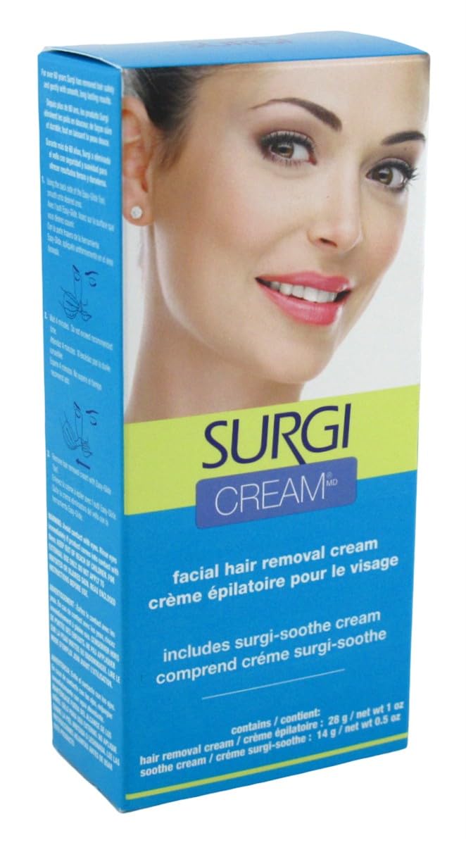Surgi Cream Hair Remover Face 1 Ounce Fresh Scent (29ml) (2 Pack) Beauty & Personal Care Surgiwax