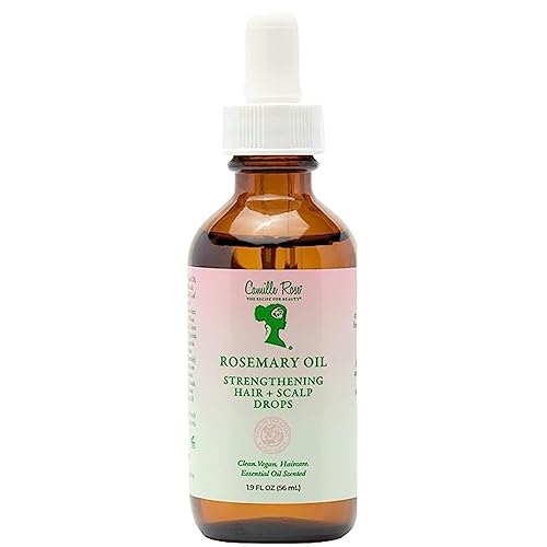 Camille Rose Rosemary Oil Strengthening Hair + Scalp Drops - Castor, Peppermint & Tea Tree Oil Blend for Strength & Resilience, Dry Scalp Treatment Beauty & Personal Care Camille Rose