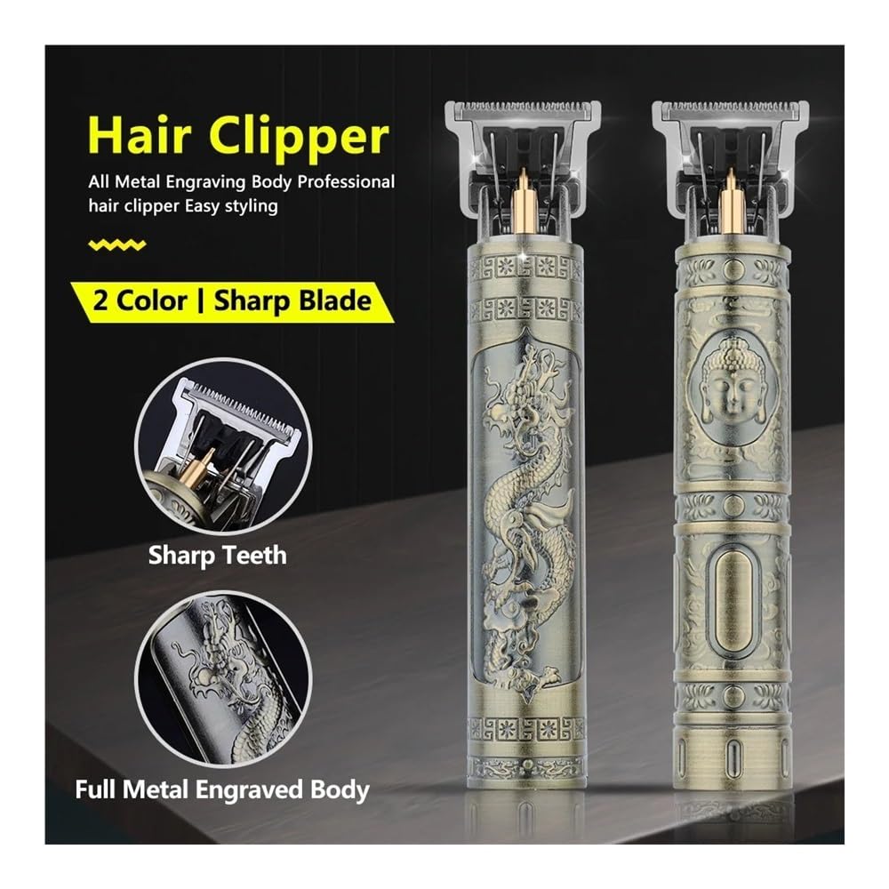 Razors T9 Original Hairdresser Set Coat Trimmer Men's Electric Razor Men's Lence Professional Haircut Razor(Golden Buddha) Beauty and Personal Care EWKYLSEM