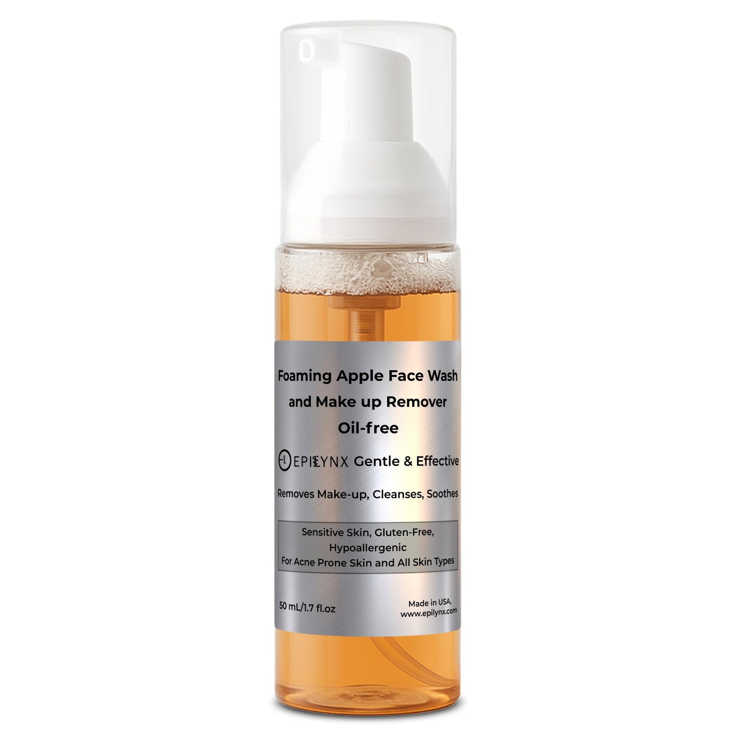 Epilynx Vegan Foaming Facial Cleanser - Makeup Remover Face Wash for Acne Prone, Dry, and Sensitive Skin - Oil-Free, Clean, and Soft Face Cleanser Beauty & Personal Care EPILYNX