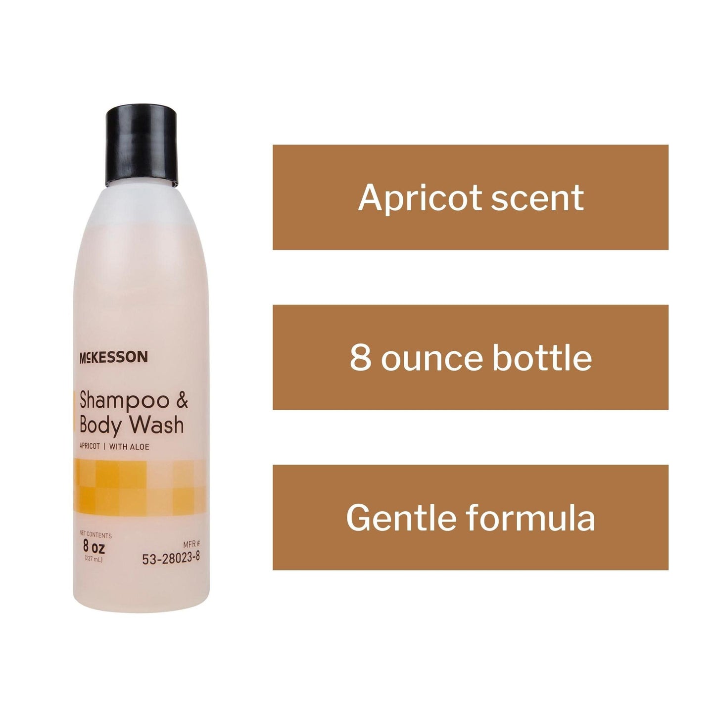 McKesson Shampoo and Body Wash with Aloe, Apricot Scent, 8 oz, 1 Count Beauty & Personal Care McKesson