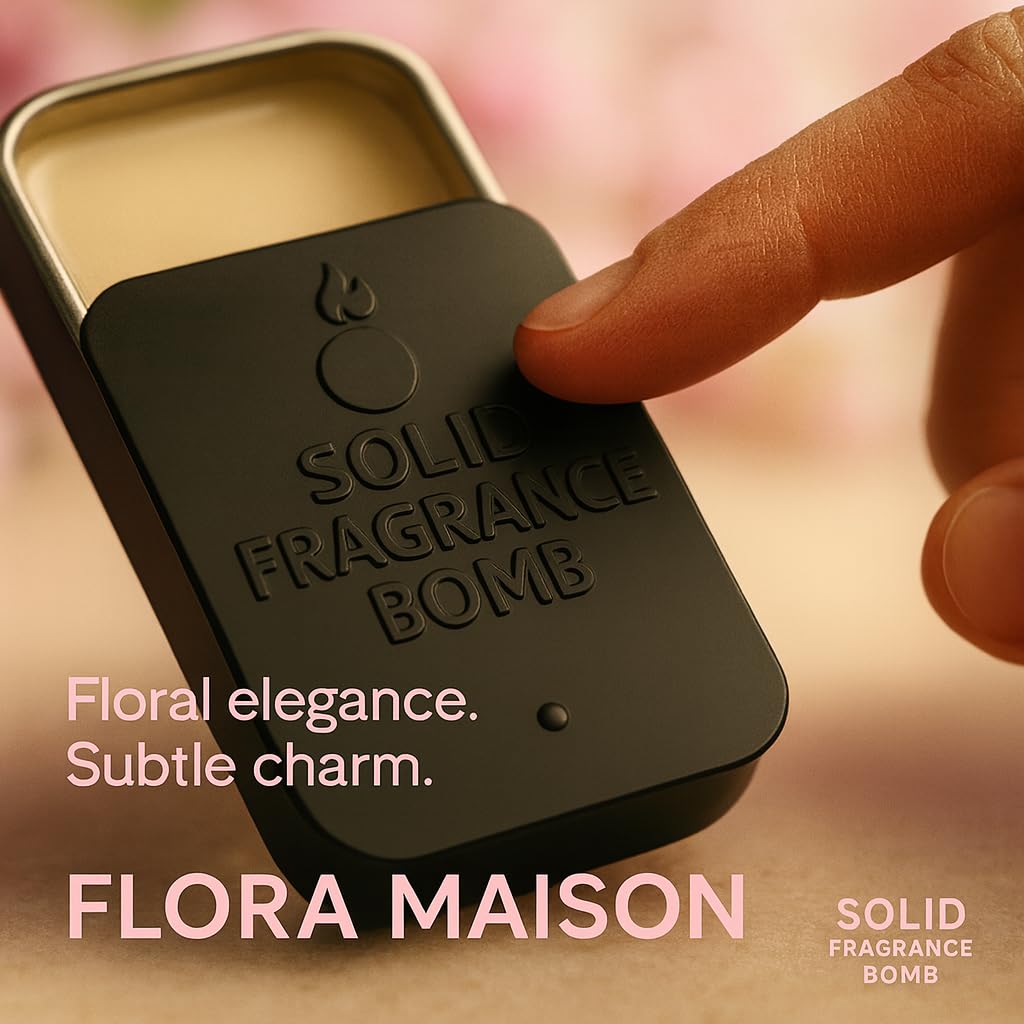 Solid Fragrance Bomb - Premium All-Natural Solid Cologne for Men & Women | Long-Lasting, TSA-Safe, Alcohol-Free, Halal, Handmade Travel Fragrance Balm Beauty & Personal Care Solid Fragrance Bomb