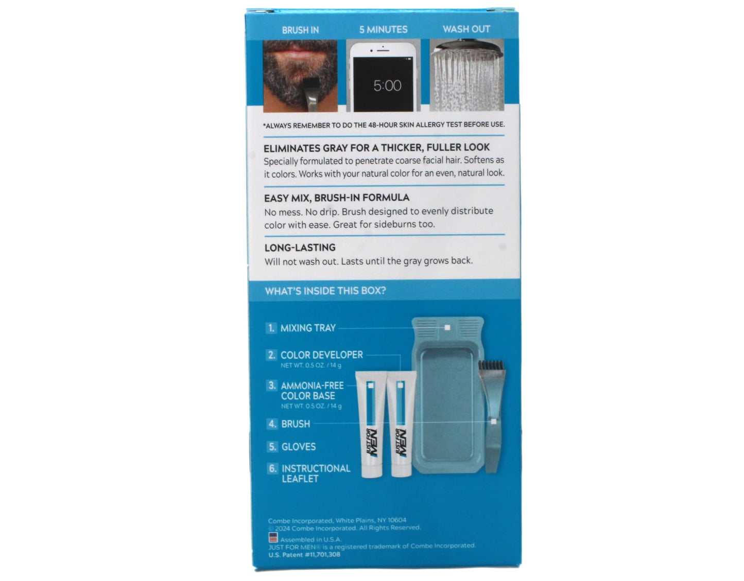JUST FOR MEN Mustache & Beard Brush-In Color Gel, Blond M-10/15 1 Each (Pack of 5) Beauty & Personal Care Just for Men