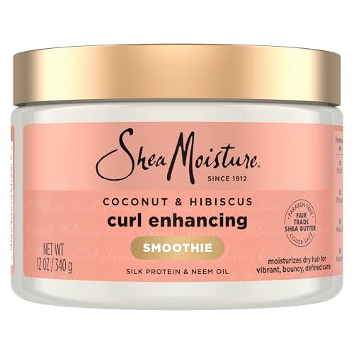 SheaMoisture Smoothie Curl Enhancing Cream Coconut and Hibiscus for Thick, Curly Hair Sulfate Free and Paraben Free 12 oz Beauty & Personal Care Shea Moisture