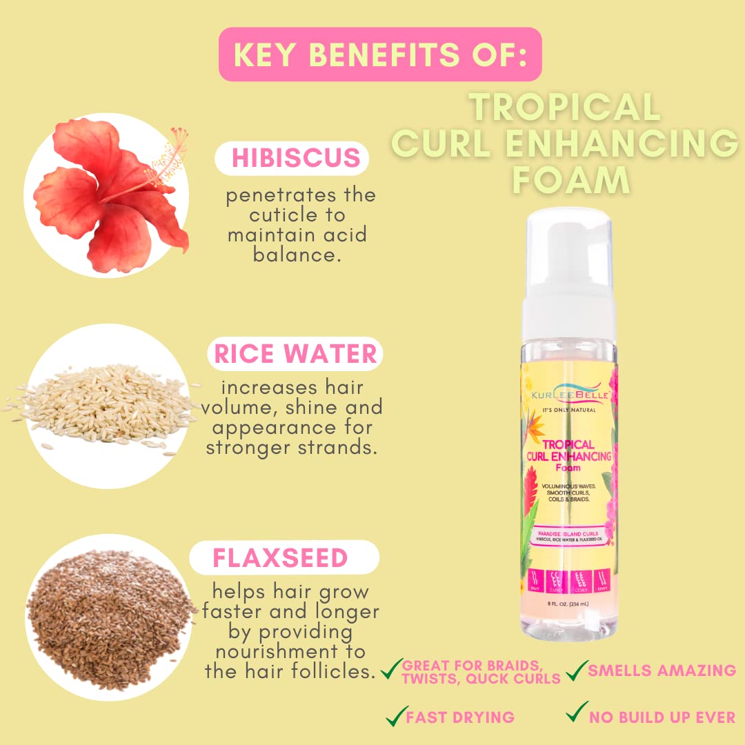 Kurlee Belle Tropical Curl Enhancing Foam Beauty & Personal Care Kurlee Belle