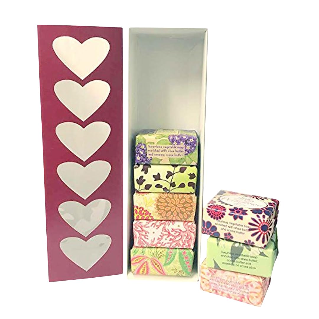 Jolitee French Milled Botanical Soap Sampler Set- Individually Wrapped Vegetable-Based Mini Soaps with Essential Oils, Shea Butter, and Natural Beauty & Personal Care Jolitee