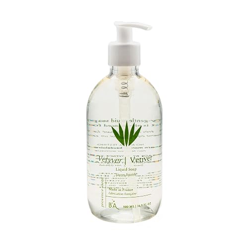 Provence Sante Natural Liquid Soap - Moisturizing Almond Oil Hand Soap with Aromatic Vetiver Scent - Elegant Pump Dispenser for Kitchen & Bath (16.9 Beauty & Personal Care Provence Sante