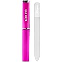 Nail Tek Crystal File - Glass Nail File with Case, Durable and Gentle for Healthy Nails and Cuticles - Travel-Friendly Design, Fuchsia, Medium 5" Beauty & Personal Care Nail Tek