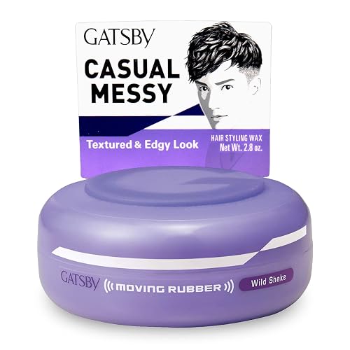 GATSBY Moving Rubber Wild Shake Hair Wax, English Version, 80g/2.8oz Beauty & Personal Care Gatsby