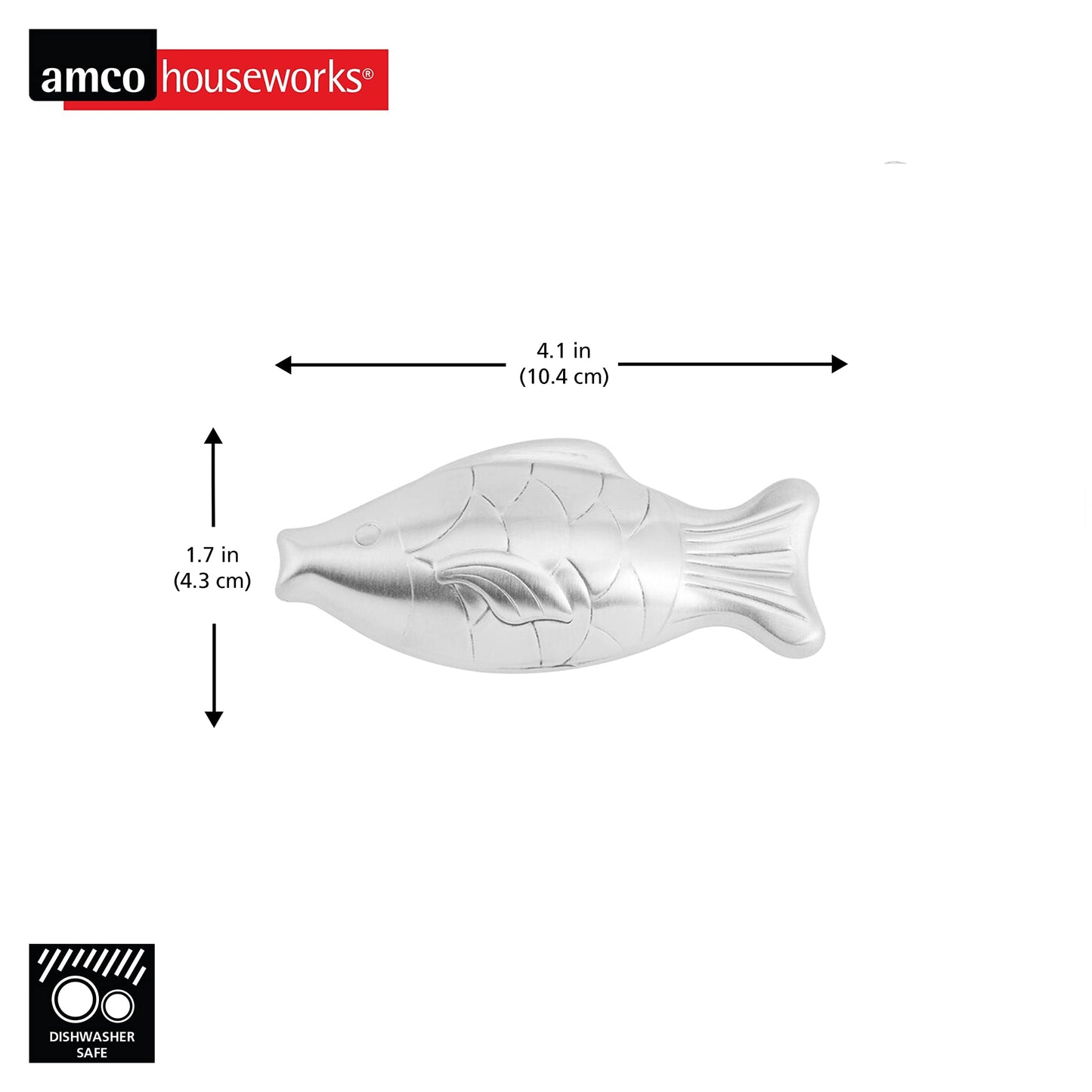 Amco Rub Away Bar, Stainless Steel Odor Absorber, Fish Shaped - Dishwasher Safe Kitchen & Outdoor Essential for Garlic, Onion, Fishing, Hiking Odors Beauty & Personal Care Amco