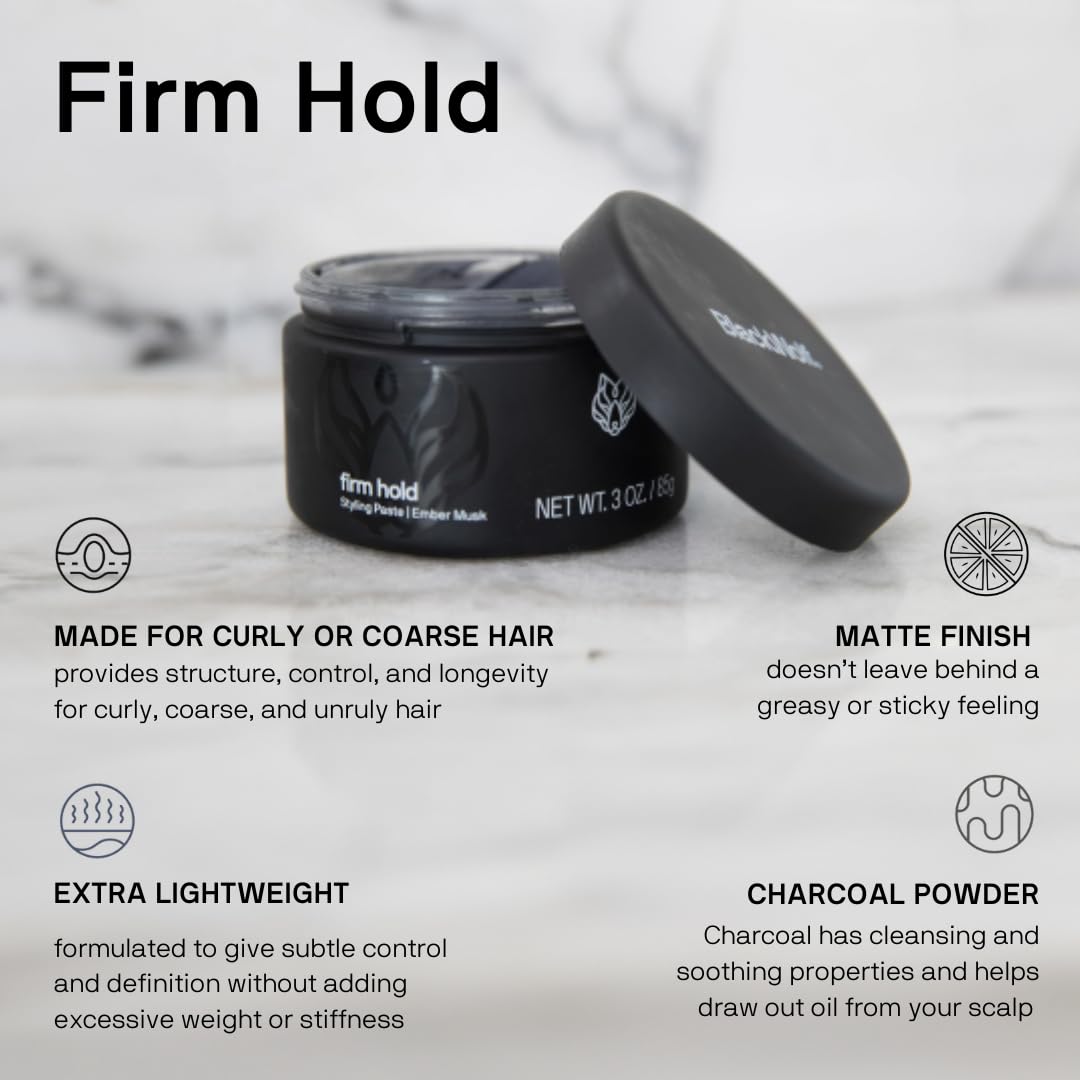 Black Wolf Hair Styling Paste for Men, Firm Hold - Matte Finish, Water Based Hair Styling Product for All Hair Styles & Types - Barber Grade Beauty & Personal Care Black Wolf