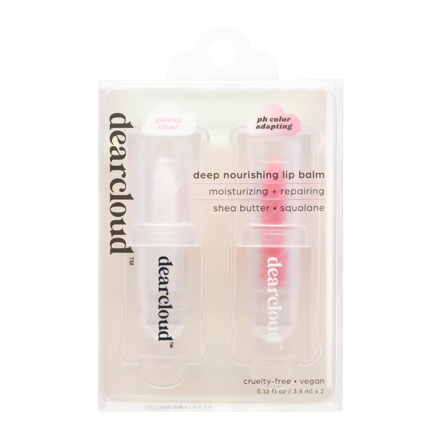 dearcloud Deep Nourishing Lip Balm Set 2pc - Shea Butter & Squalane Beauty and Personal Care dearcloud