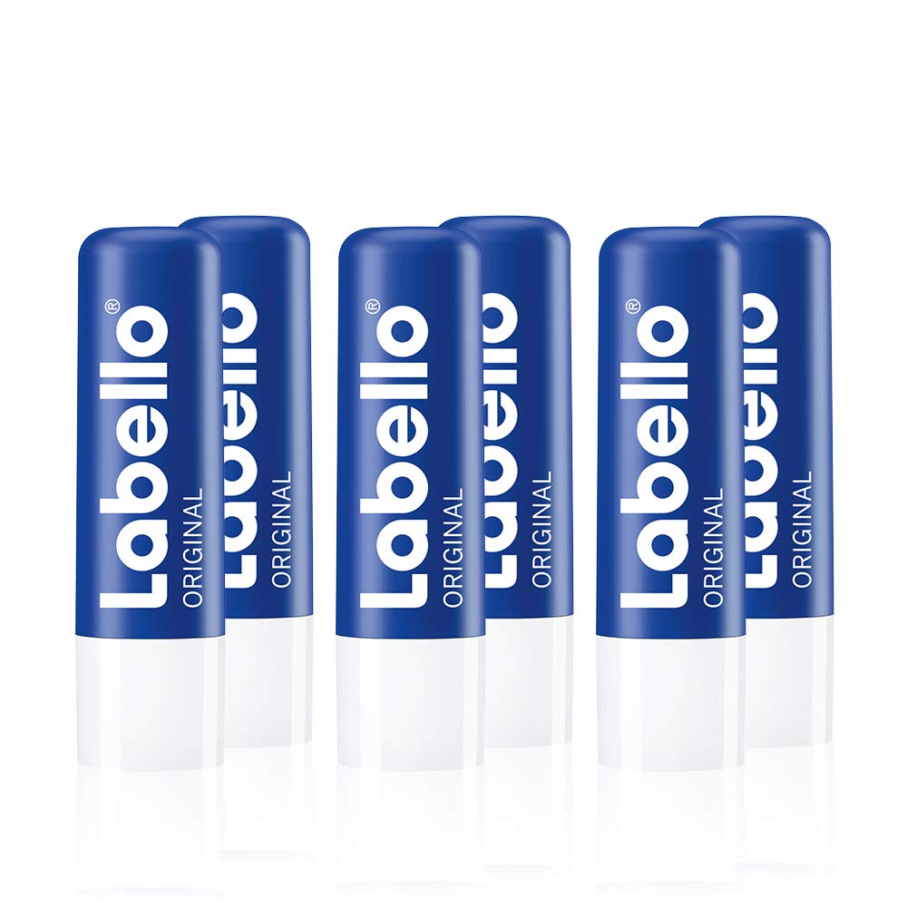 Labello Original Lip Balms - Pack of 6 (6 x 4.8 g), Naturally Beautiful Lips, No Mineral Oils Beauty and Personal Care Labello