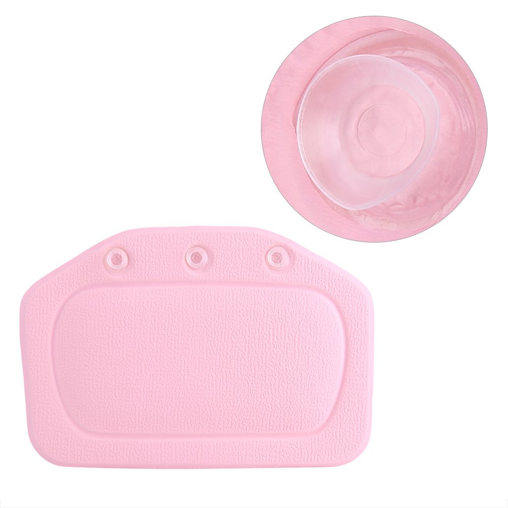 Bath Pillow, Bathtub Head Neck Support, Soft Foam Padded Spa Tub Headrest Back Shoulders Support Cushion Bathroom (Pink) Beauty and Personal Care Haofy