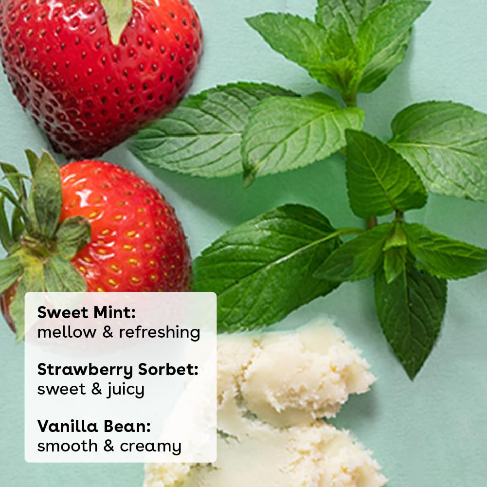 eos 100% Natural & Organic Lip Balm Trio- Vanilla Bean, Sweet Mint, & Strawberry Sorbet, Made for Sensitive Skin, Lip Care Products, 0.14 oz, 3-Pack Beauty & Personal Care eos