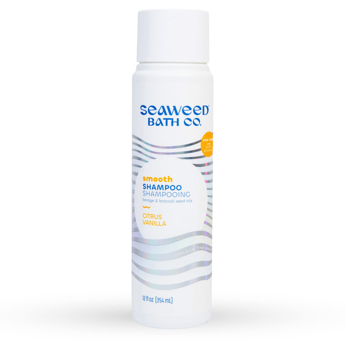 Seaweed Bath Co. Smooth Shampoo, Citrus Vanilla Scent, 12 Ounce, Sustainably Harvested Seaweed, Borage and Broccoli Seed Oils, For Curly and Frizzy Beauty & Personal Care The Seaweed Bath Co.