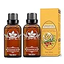 2 Pack Ginger Oil for Lymphatic Drainage, Vamotto Ginger Essential Oil for Swelling and Pain Skin Body Massage, Ginger Massage Oil Essential, SPA Beauty & Personal Care Vamotto