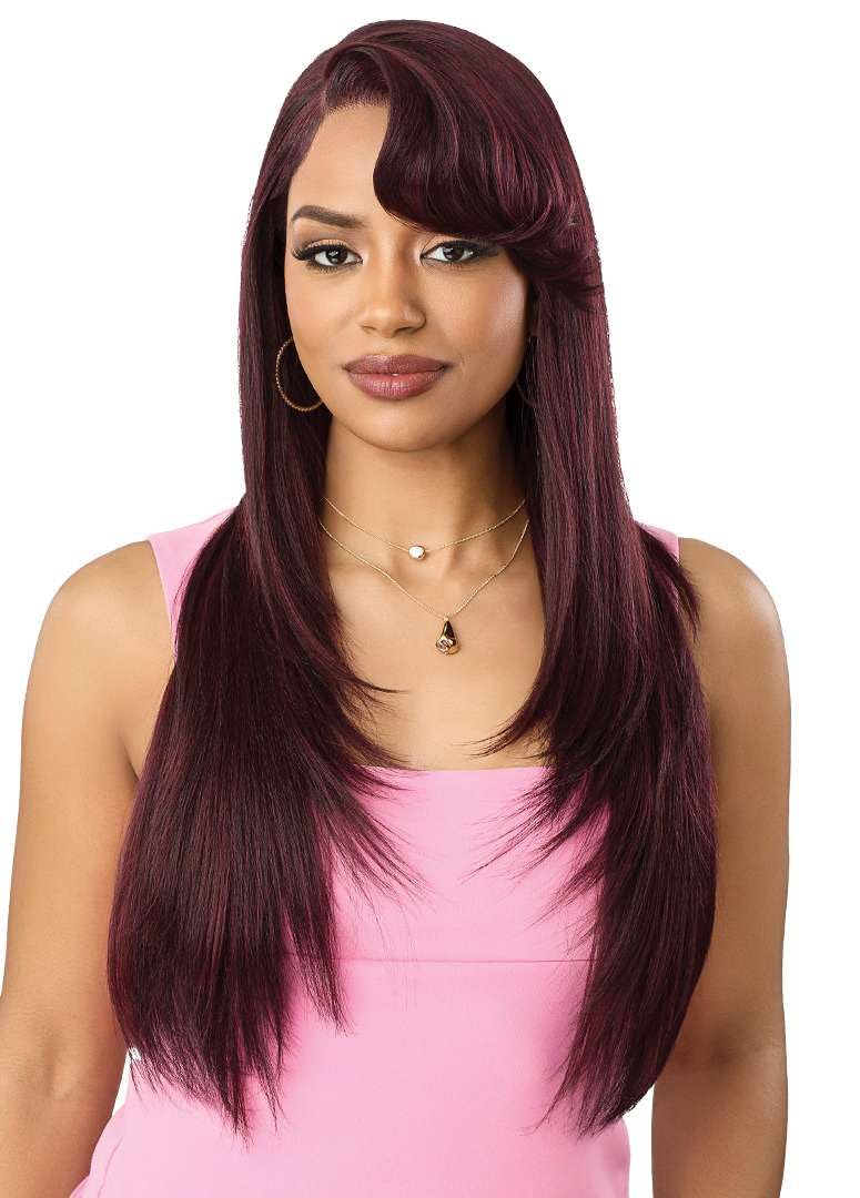Outre Lace Front Wig - Perfect Hair Line - Swoop Series Y-Part 211 (DRST2/ROSE BROWN)