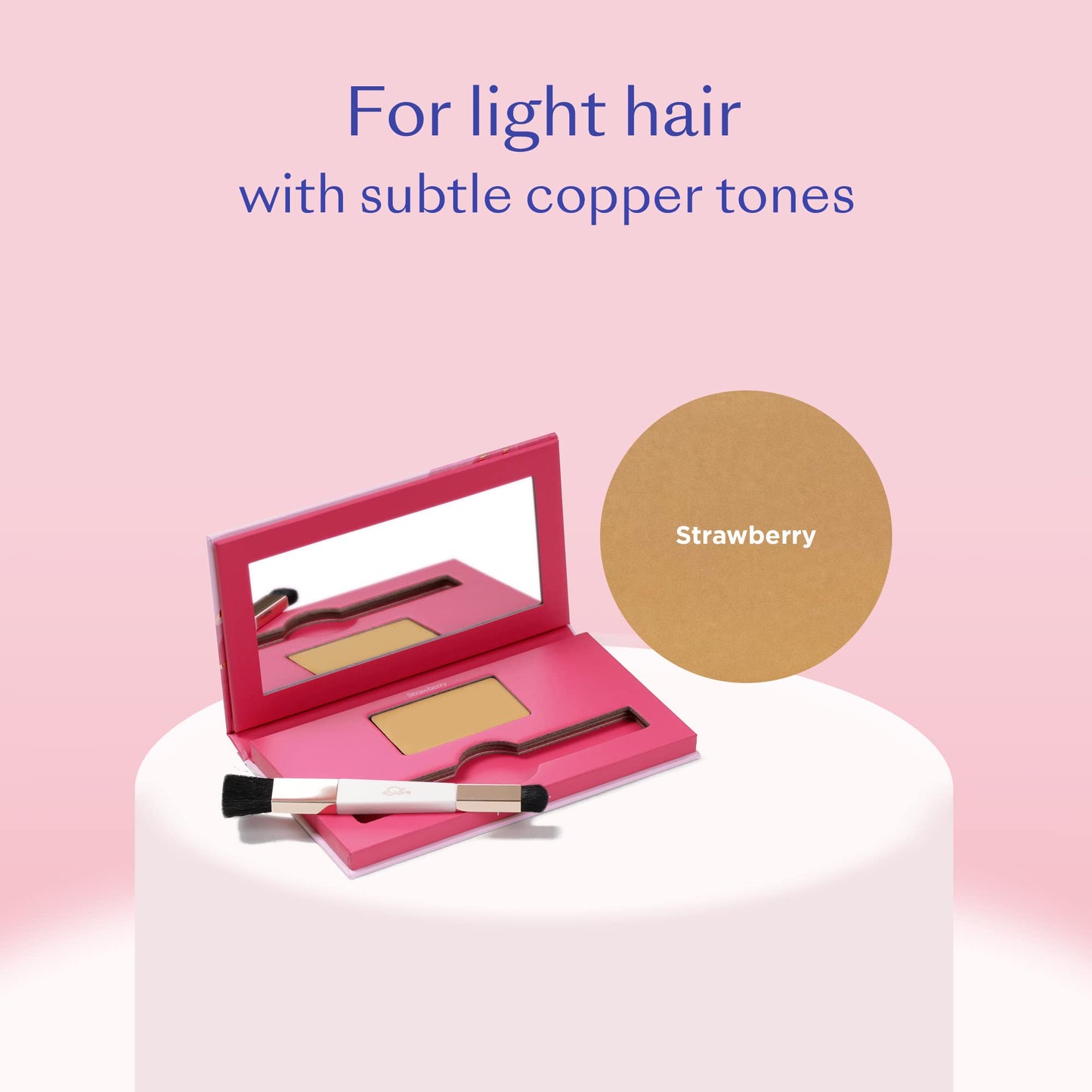 eSalon Root Touch Up + Brow Powder, Conceal & Cover (Strawberry) - Hairline Powder for Women - Scalp Concealer & Filler for Thinning & Gray Hair Beauty & Personal Care eSalon
