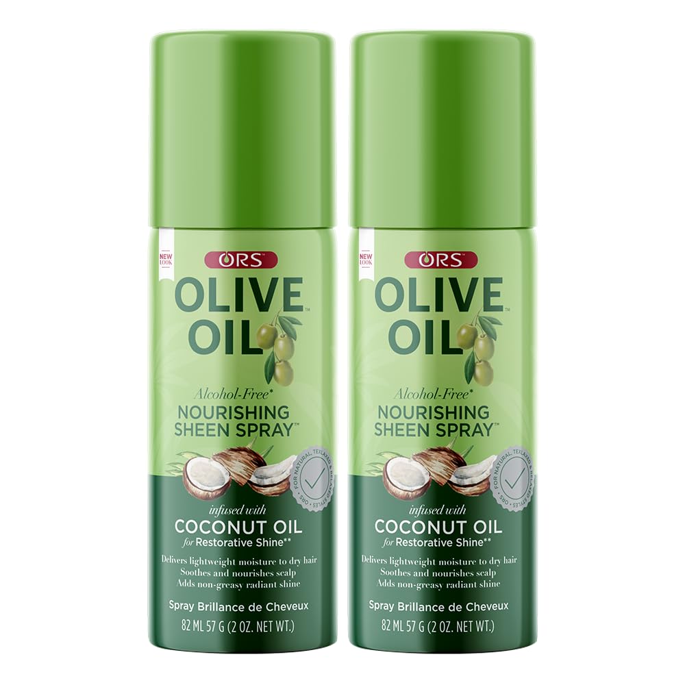 ORS Olive Oil Nourishing Sheen Spray with Coconut Oil for Restorative Shine 2 Ounces - Travel Size (Pack of 2) Beauty & Personal Care ORS