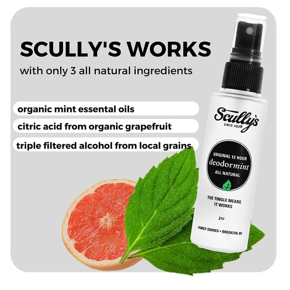 Scully’s Deodormint Spritz Natural Deodorant Spray (2oz) - 12+ Hour Protection Aluminum-Free, Non-Toxic Deodorant for Women, Men & Kids - Refillable Beauty and Personal Care Scullys