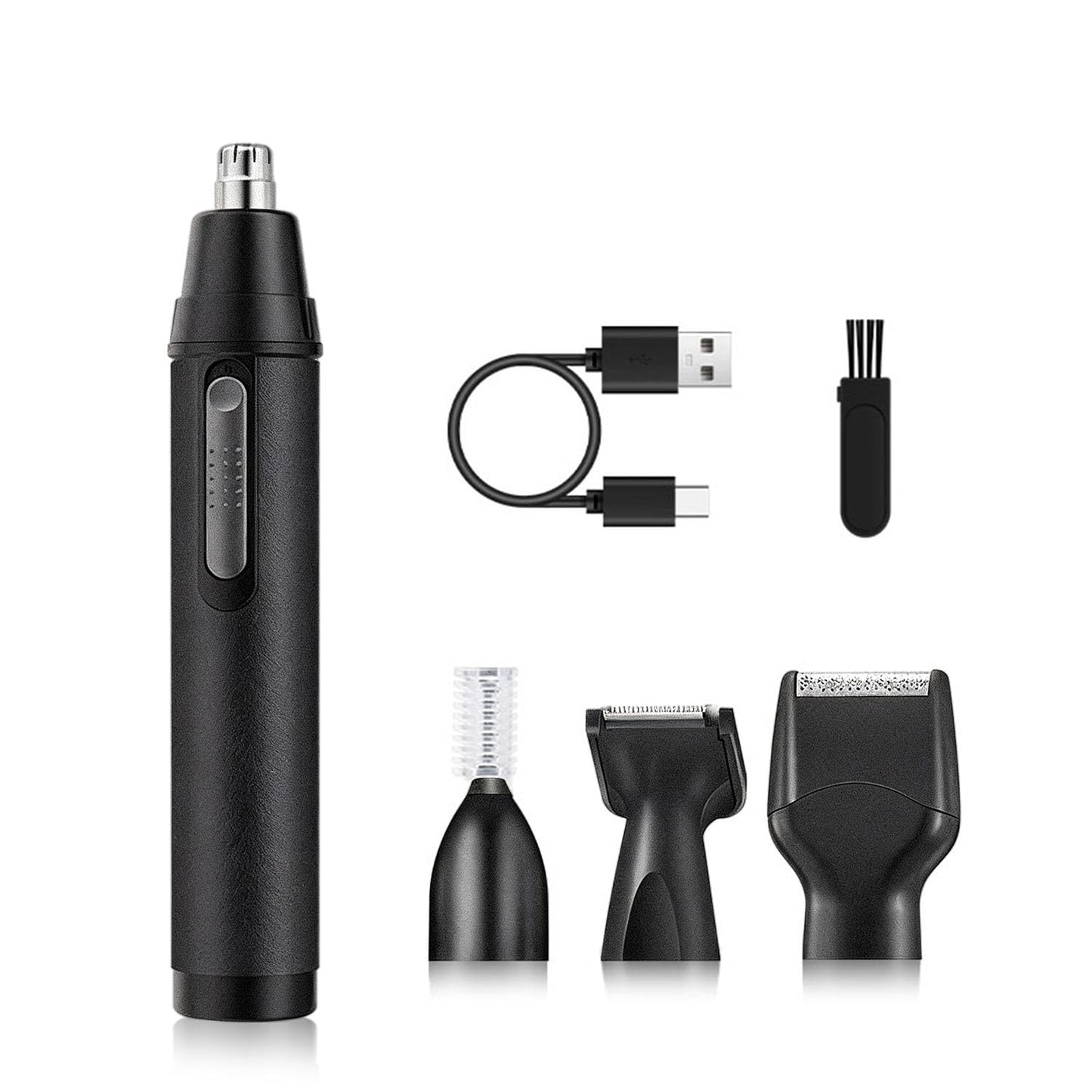 POSIKO Ear and Nose Hair Trimmer Clipper - 4-in-1 Grooming Tool for Nose Hair, Ear Hair, Beard, Eyebrows, Head Hair, Body Hair, Armpit, Leg (Black) Beauty and Personal Care POSIKO