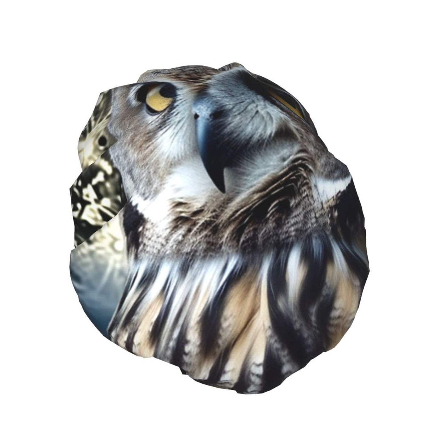 Owl and Moon Shower Cap for Women Men Large Reusable Shower Bonnet Double-Layer Waterproof Bath Caps Elastic Band Hair Hat for All Hairstyles Beauty and Personal Care BWLHJKE