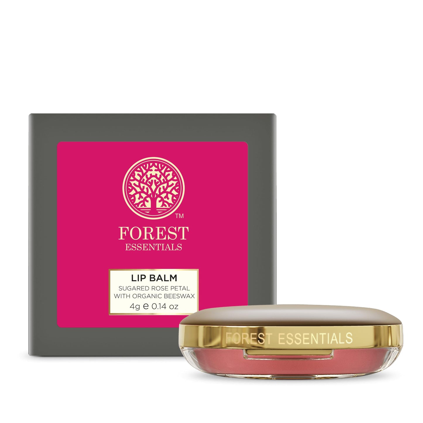 Forest Essentials Luscious Sugared Rose Petal Lip Balm, 4g Beauty and Personal Care Forest Essentials