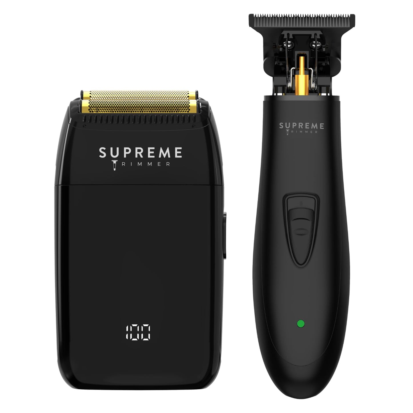 Supreme Trimmer 2-in-1 DLC T-Shaper Beard & Hair Trimmer + Crunch Lite Foil Shaver - Barber-Grade Precision & Travel Kit - Cordless Beard Grooming Set Beauty and Personal Care Supreme Trimmer