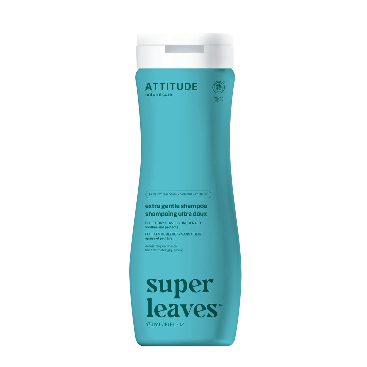 ATTITUDE Extra Gentle Hair Shampoo, EWG Verified, Soothes Dry Scalp, Naturally Derived Ingredients, Vegan and Plant Based, Unscented, 16 Fl Oz Beauty & Personal Care ATTITUDE
