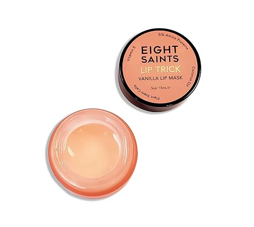 Eight Saints Lip Trick Vanilla Lip Mask, Natural and Organic Lip Gloss Treatment for Full, Soft Lips, Plumping, Hydrating, and Wrinkles, 0.5 Ounces Beauty & Personal Care Eight Saints