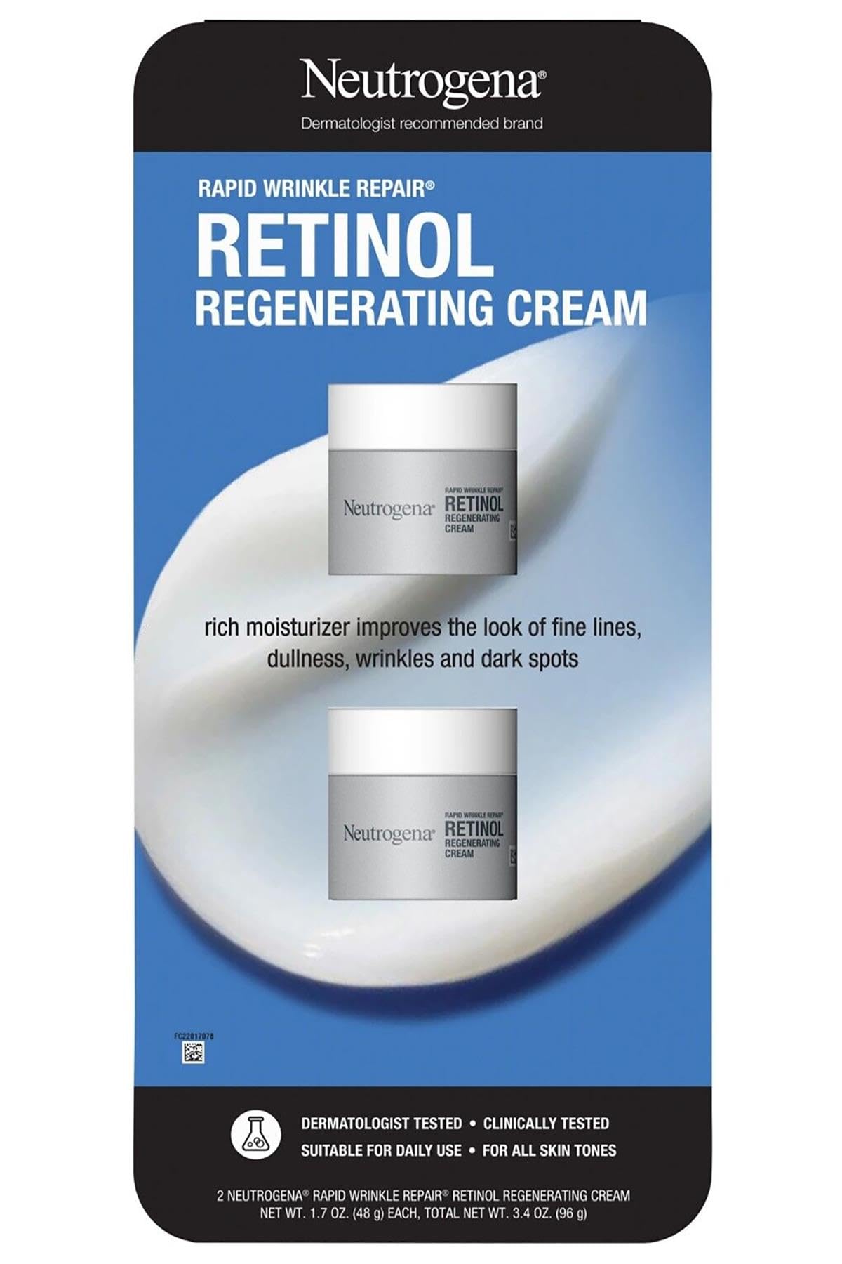 Neutrogena Rapid Wrinkle Repair Retinol Face Moisturizer, Fragrance Free, Daily Anti-Aging Face Cream with Retinol & Hyaluronic Acid to Fight Fine Beauty & Personal Care Neutrogena